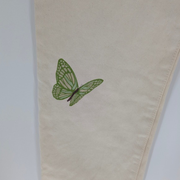 Levis 501 Original Butterfly High Rise Straight Leg Jeans Off White W27 L28 - Picture 5 of 14